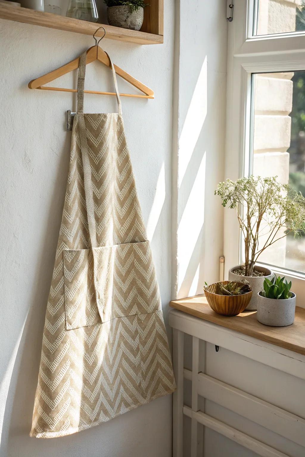 Timeless elegance meets sustainable style with this classic bib apron.