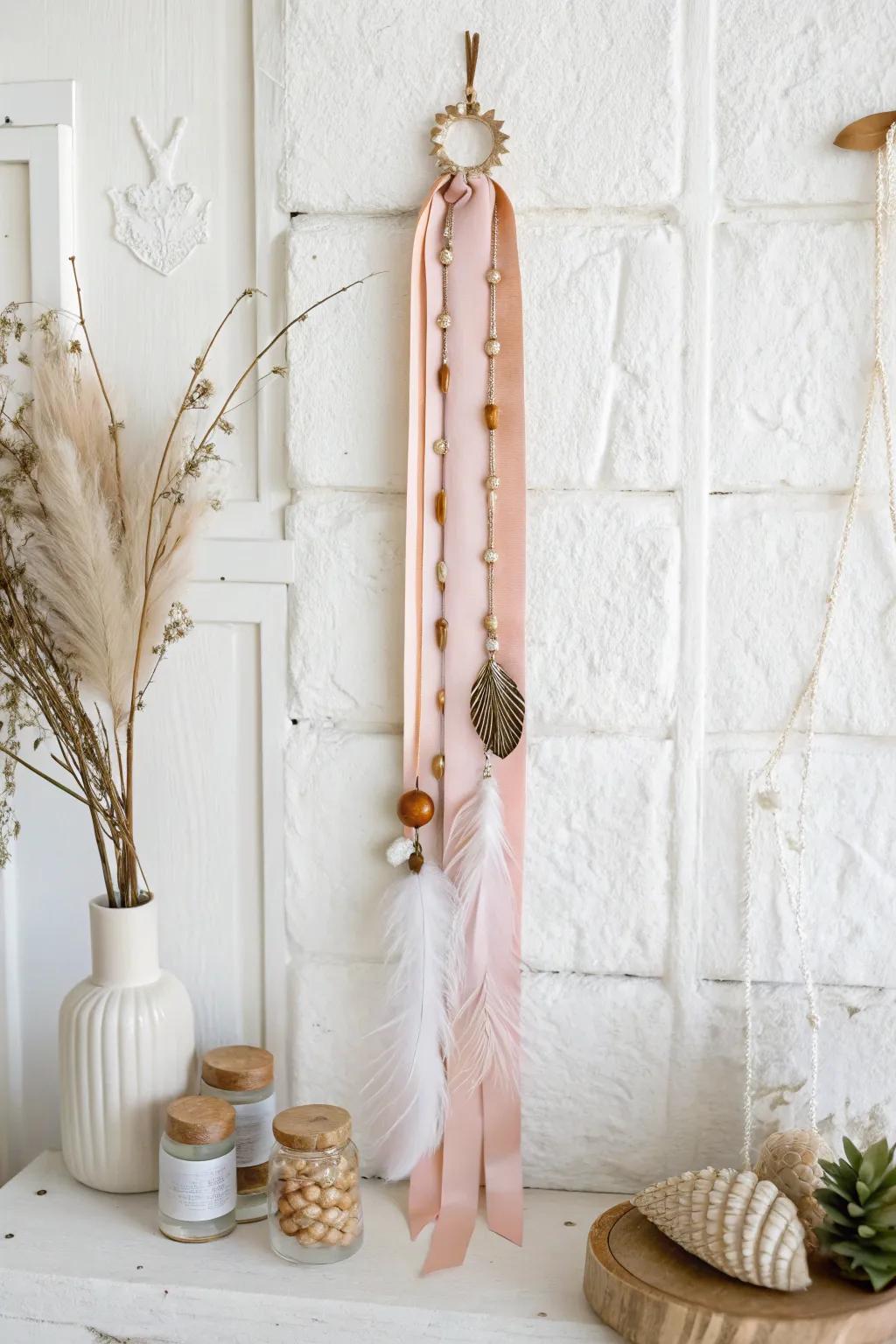 Elevate your clip collection with a beautiful and simple ribbon display – a perfect blend of Scandinavian minimalism and boho charm.