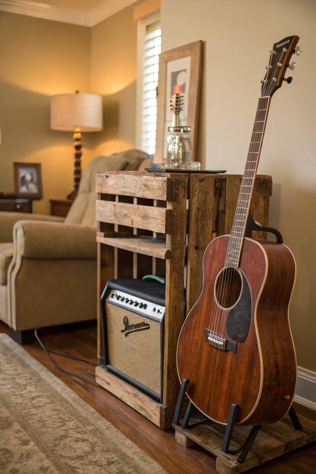 Elevate your space with a handcrafted rustic stand that blends function and style.