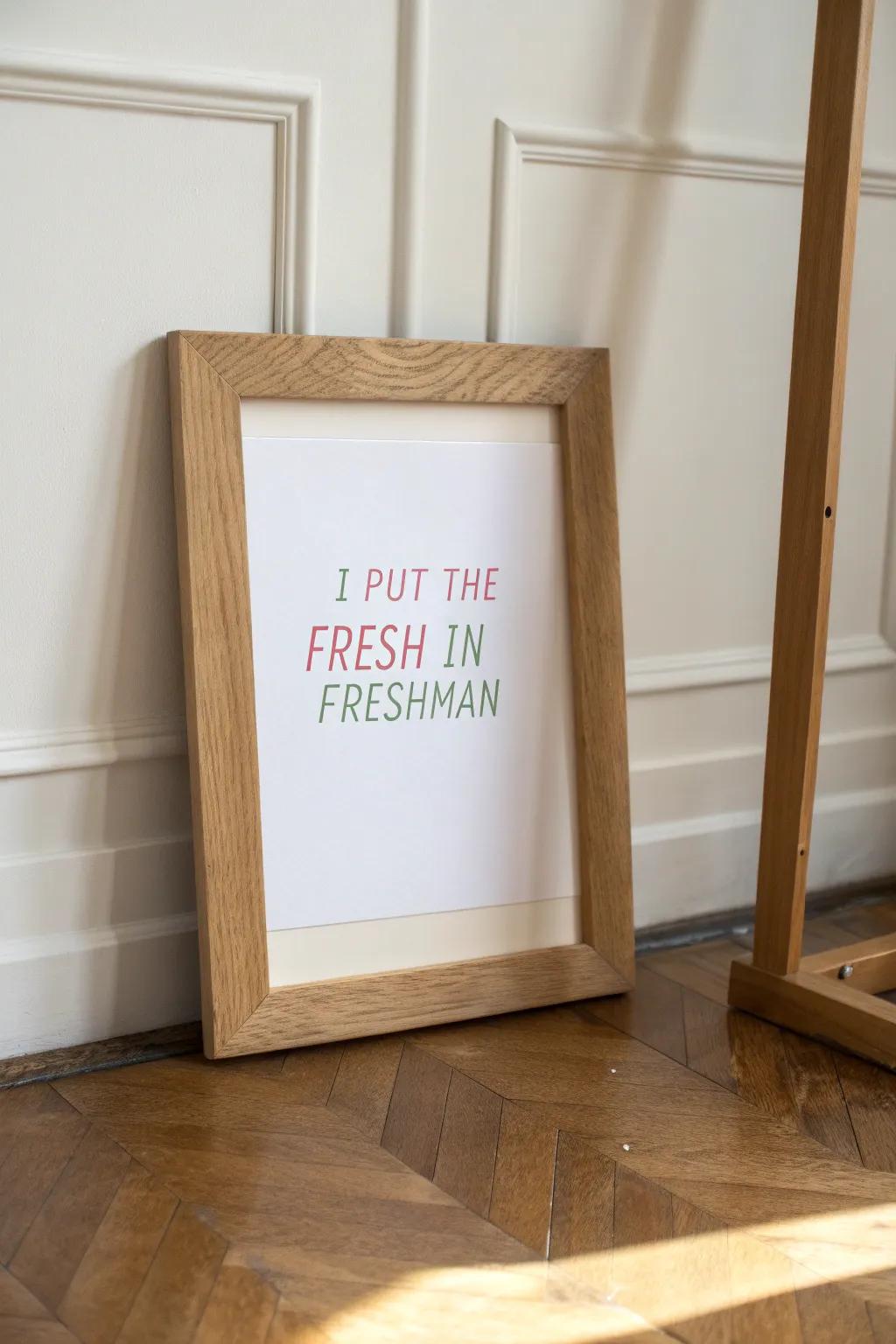 Freshen up your space with a playful touch of humor and elegance!