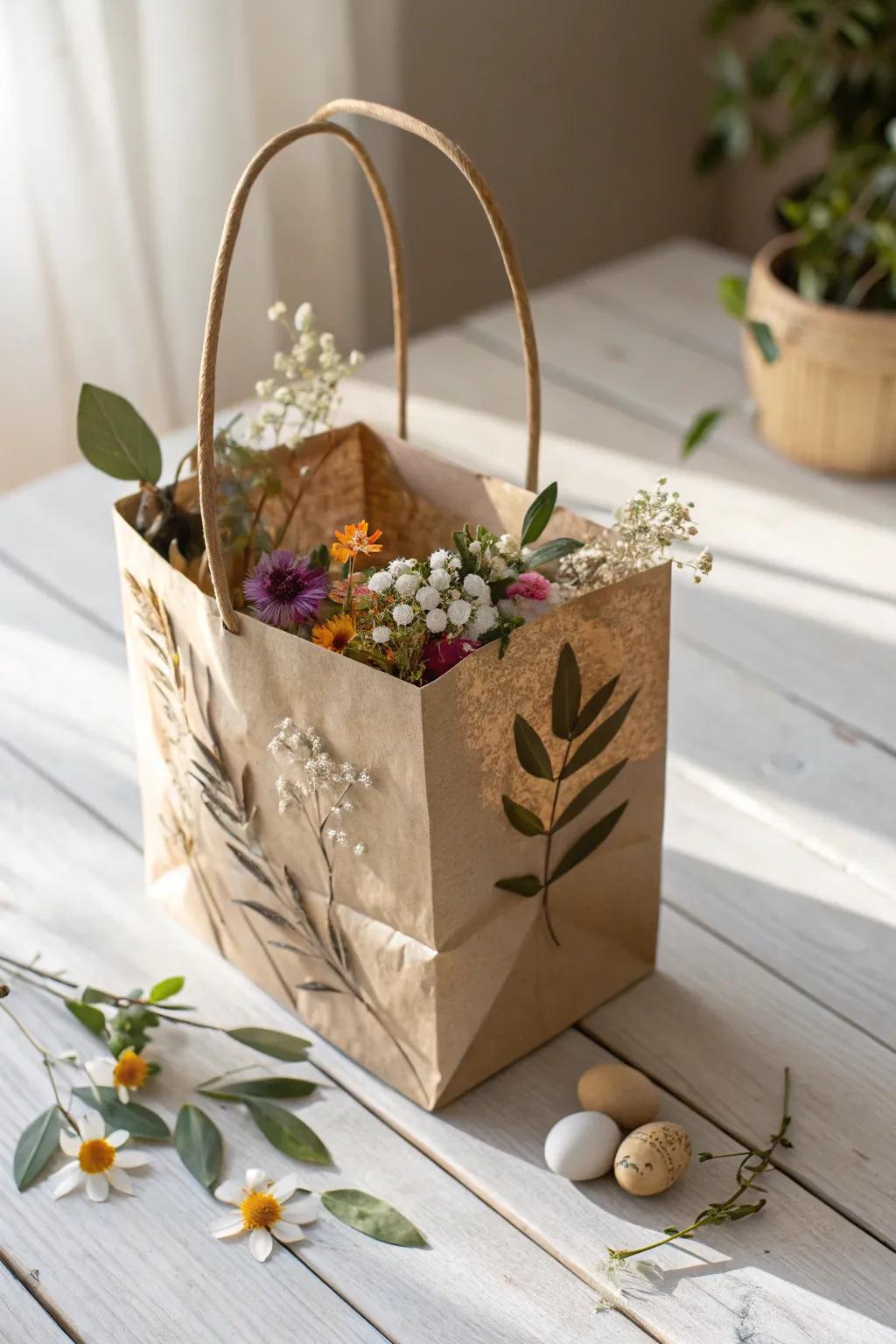 Celebrate nature with this eco-friendly Easter basket, a perfect blend of minimalist beauty and sustainable creativity.