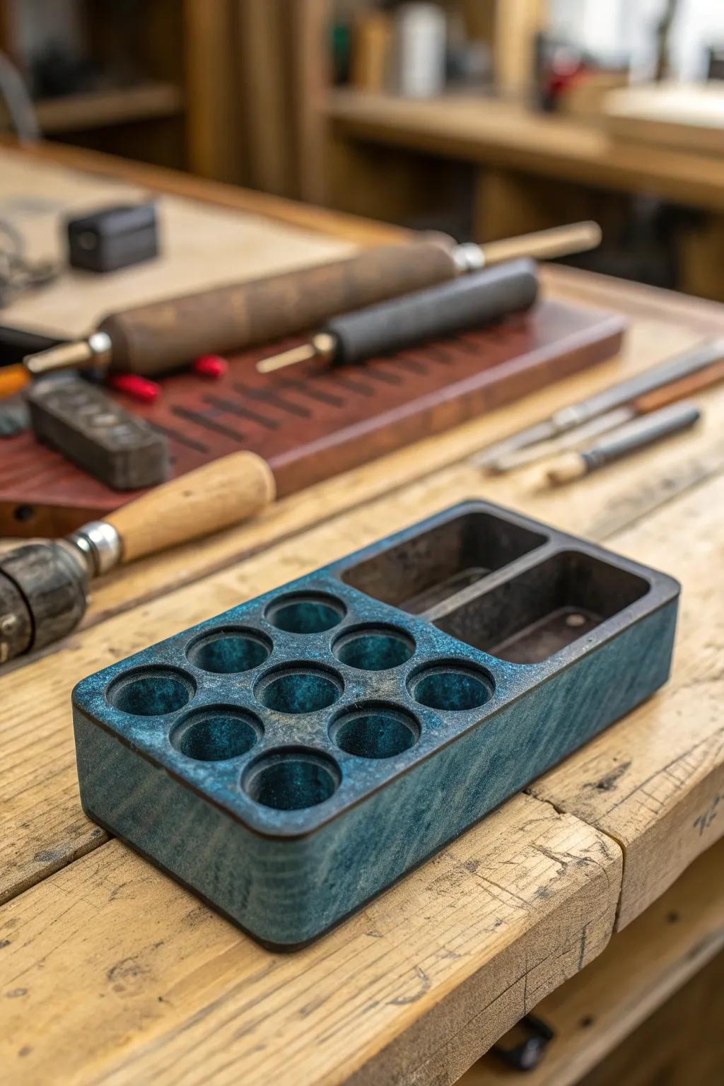Craft your perfect tool haven with a custom silicone mold organizer, where functionality meets artisanal design.
