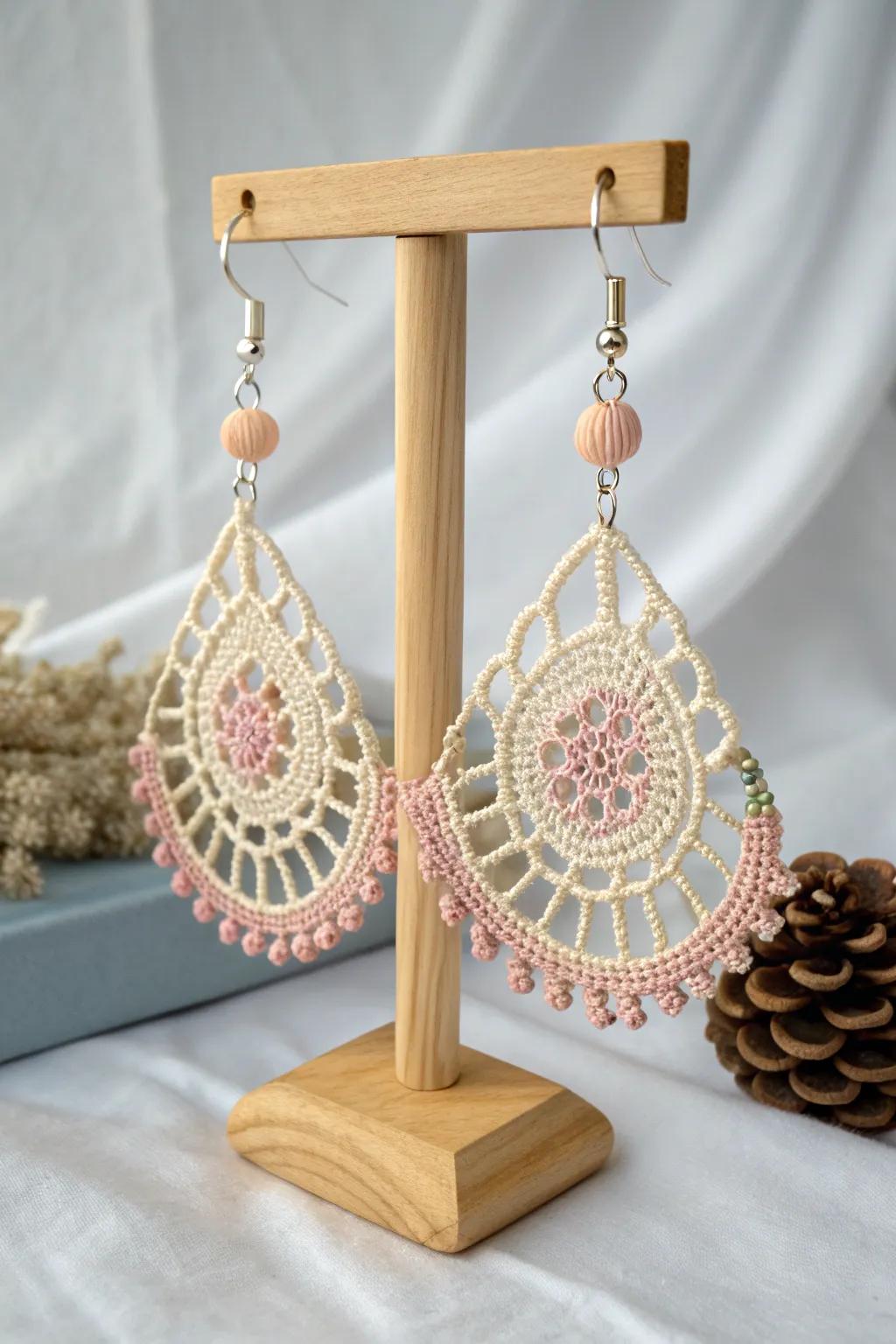 Elevate your style with handcrafted crochet earrings made from cherished scraps; where minimalism meets boho elegance.