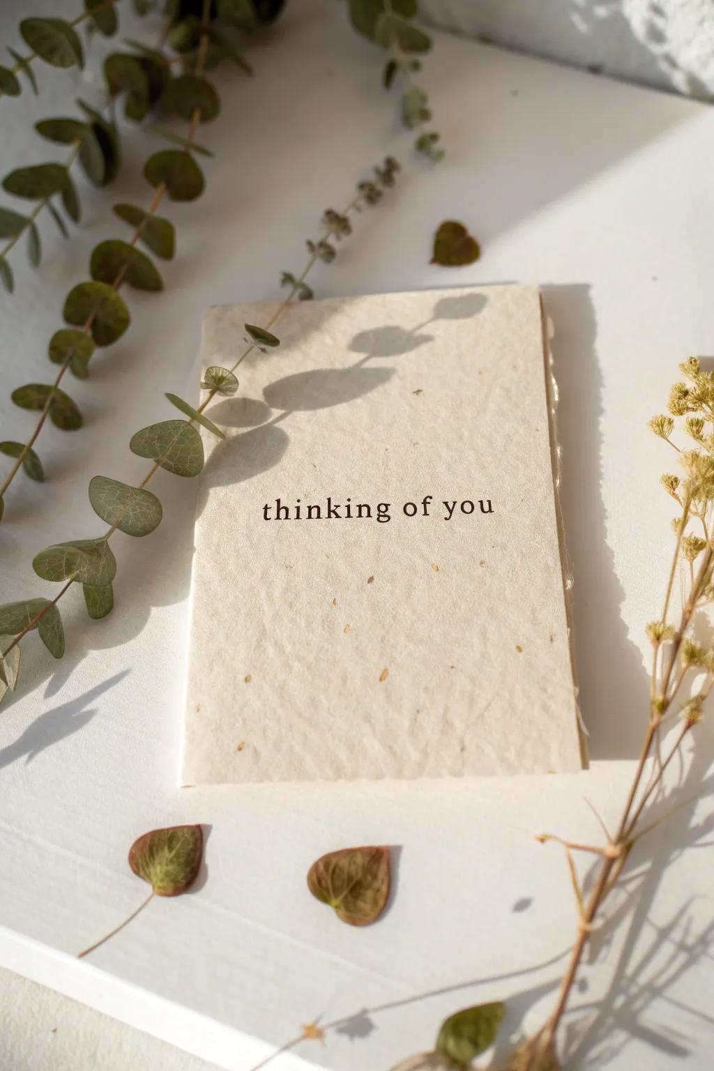 Bring the outdoors in with nature-inspired elegance. 🌿 #ThinkingOfYou #MinimalistBeauty