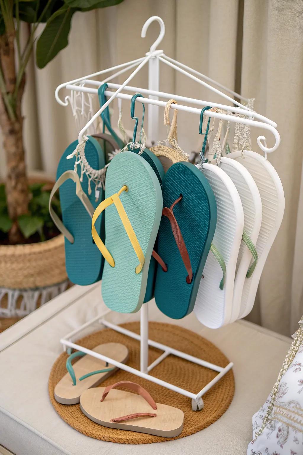 Step into summer with style—upcycled elegance for your flip-flops!