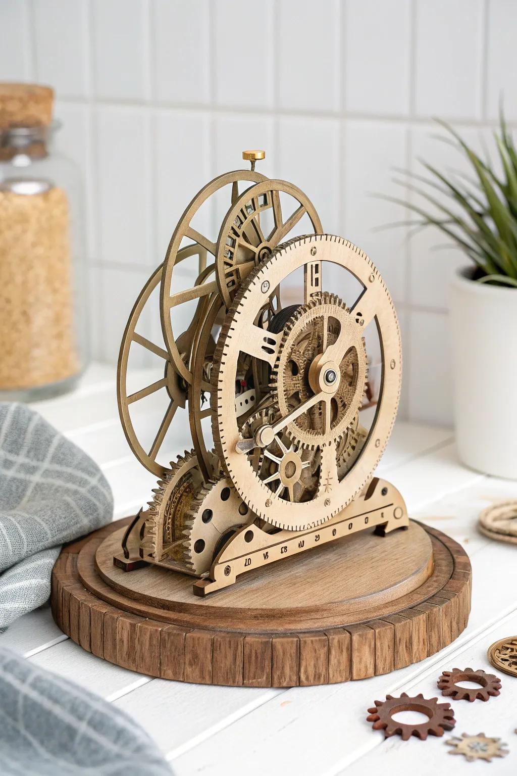 Add a touch of retro-futuristic charm to your space with this captivating steampunk puzzle clock.