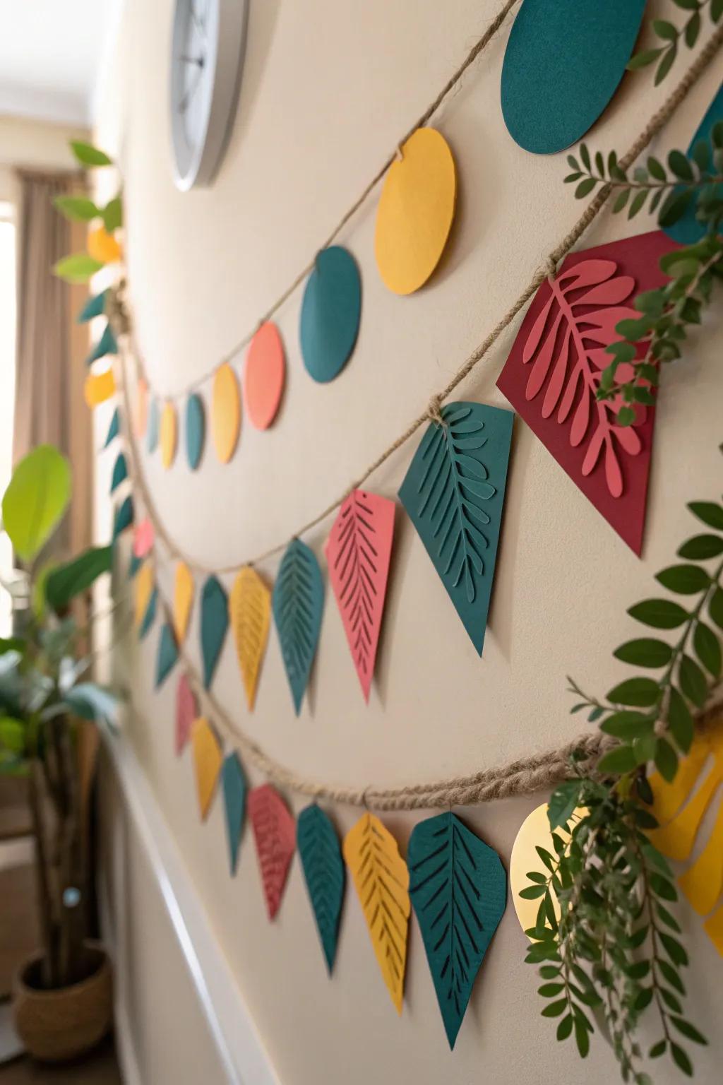 Add a splash of color with a whimsical paper garland, perfect for any celebration!