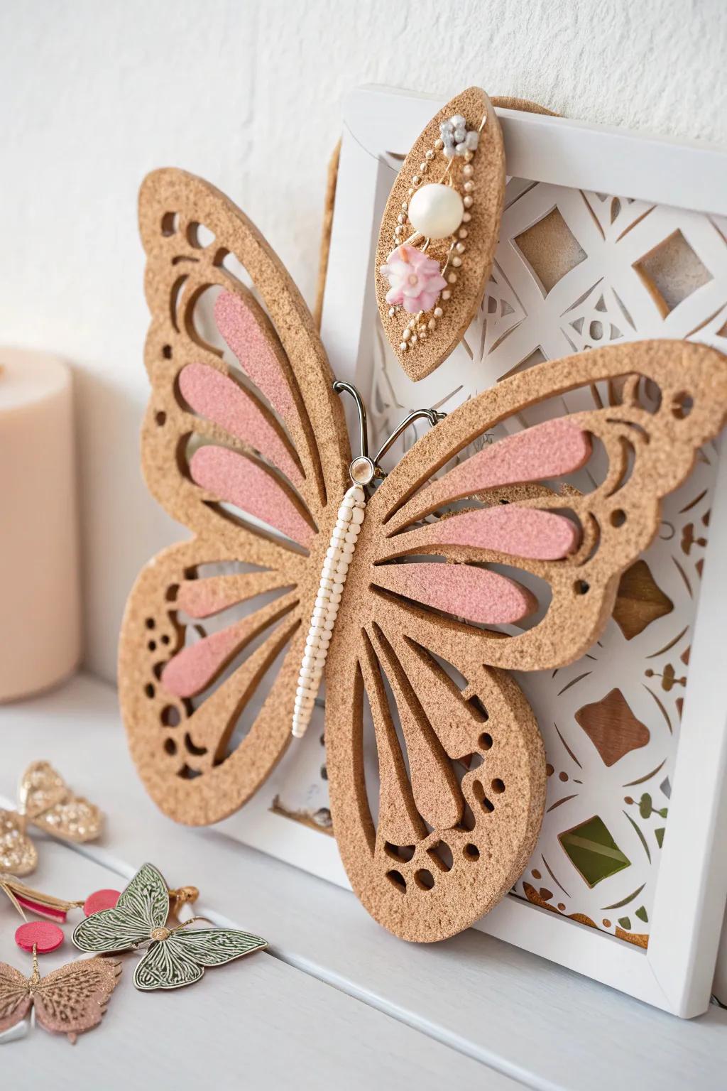 Organize with elegance: DIY butterfly hair clip holder for a touch of natural beauty!