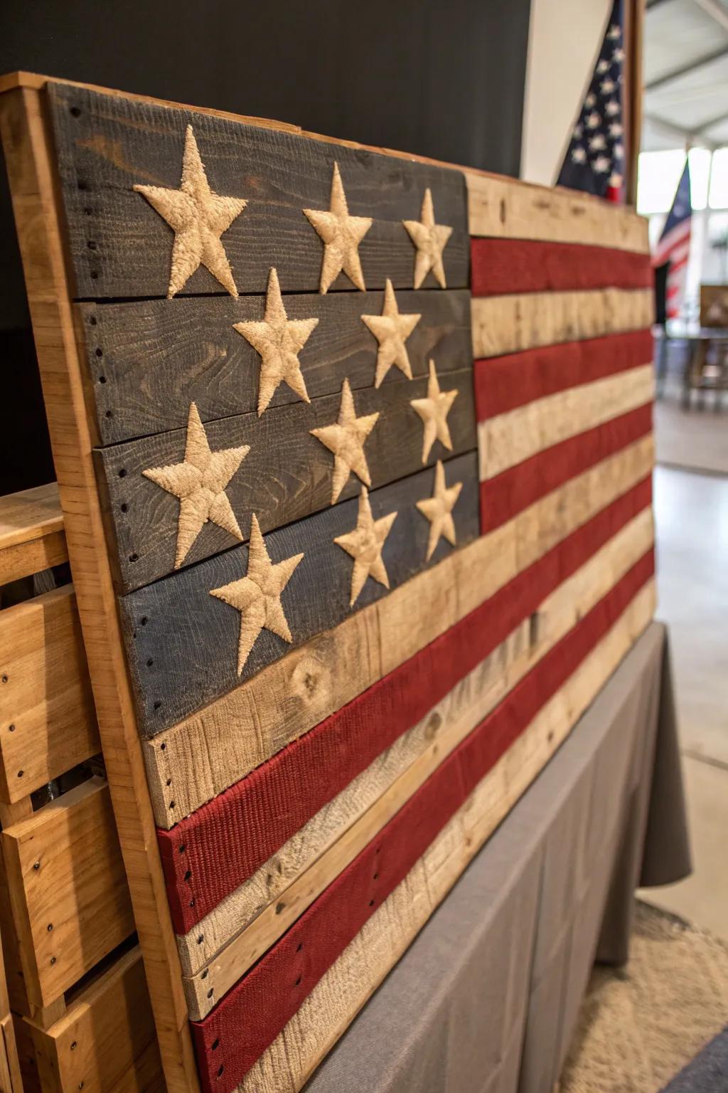 Crafted Contrast: A Unique Blend of Wood and Fabric