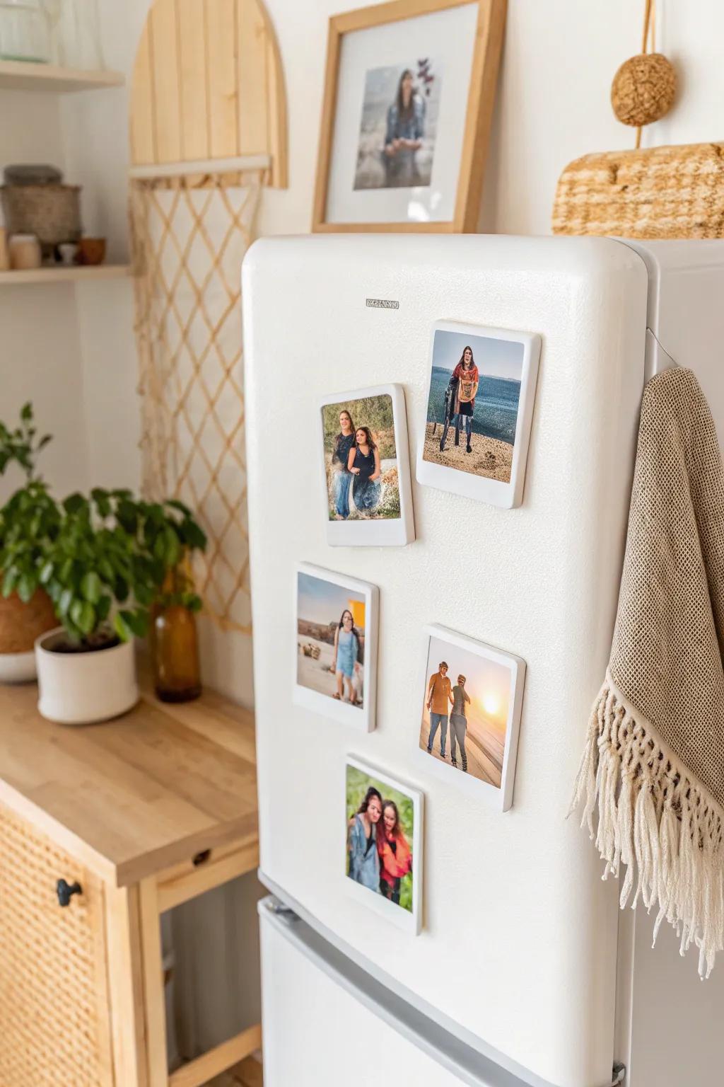 Turn everyday moments into art with charming mini photo magnets!