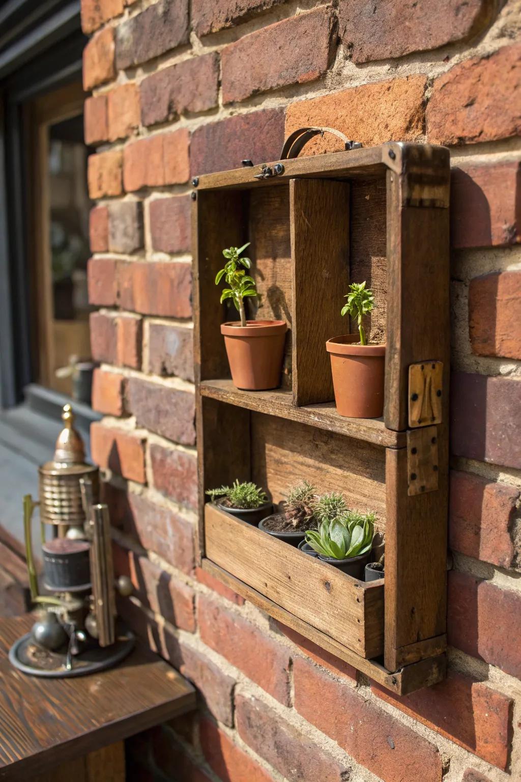 Transform a simple cigar box into a stylish mini shelf, perfect for showcasing small treasures.