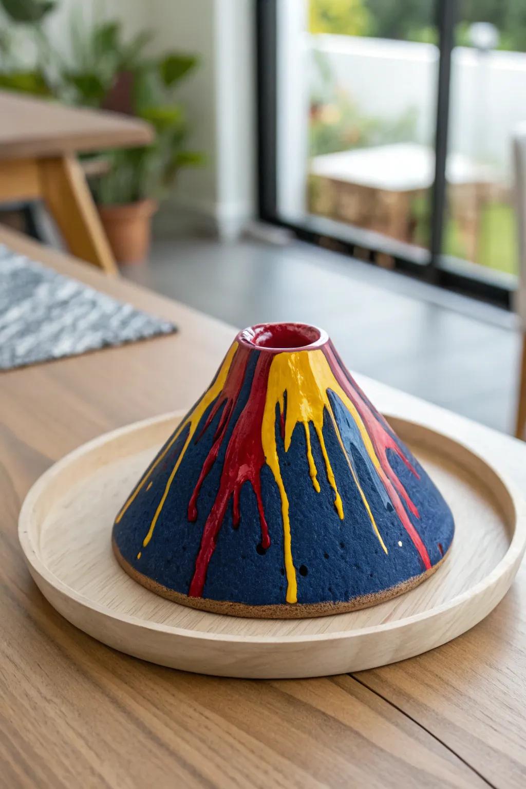 Unleash your creativity with an erupting art volcano – where science meets stunning artistry!