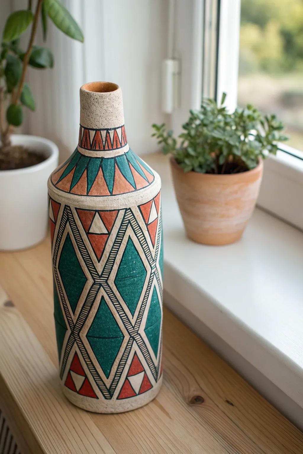 Elevate your décor with the charm of patterned vinyl. A seamless blend of minimalist elegance and bohemian flair.