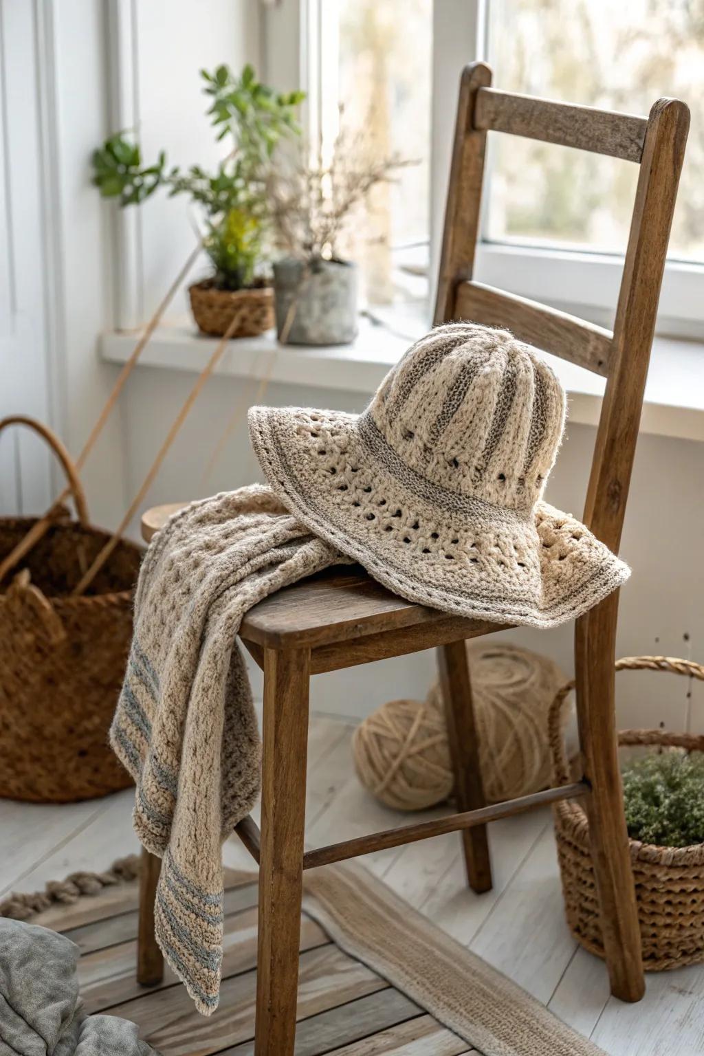 Embrace sustainability with style: Discover eco-friendly yarns for your next crochet hat project.
