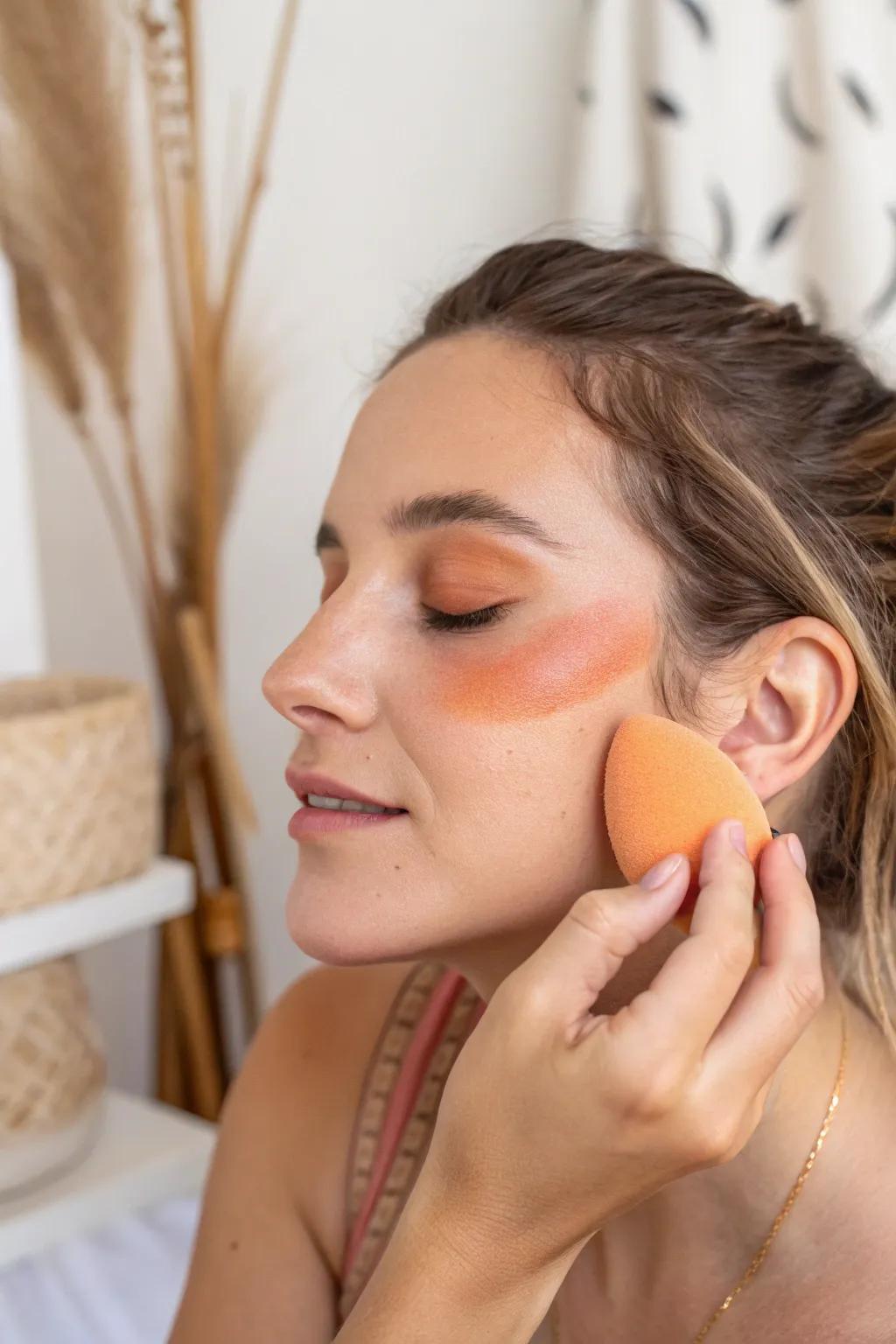 Effortlessly chic: Embrace the art of subtlety with a soft orange gradient.