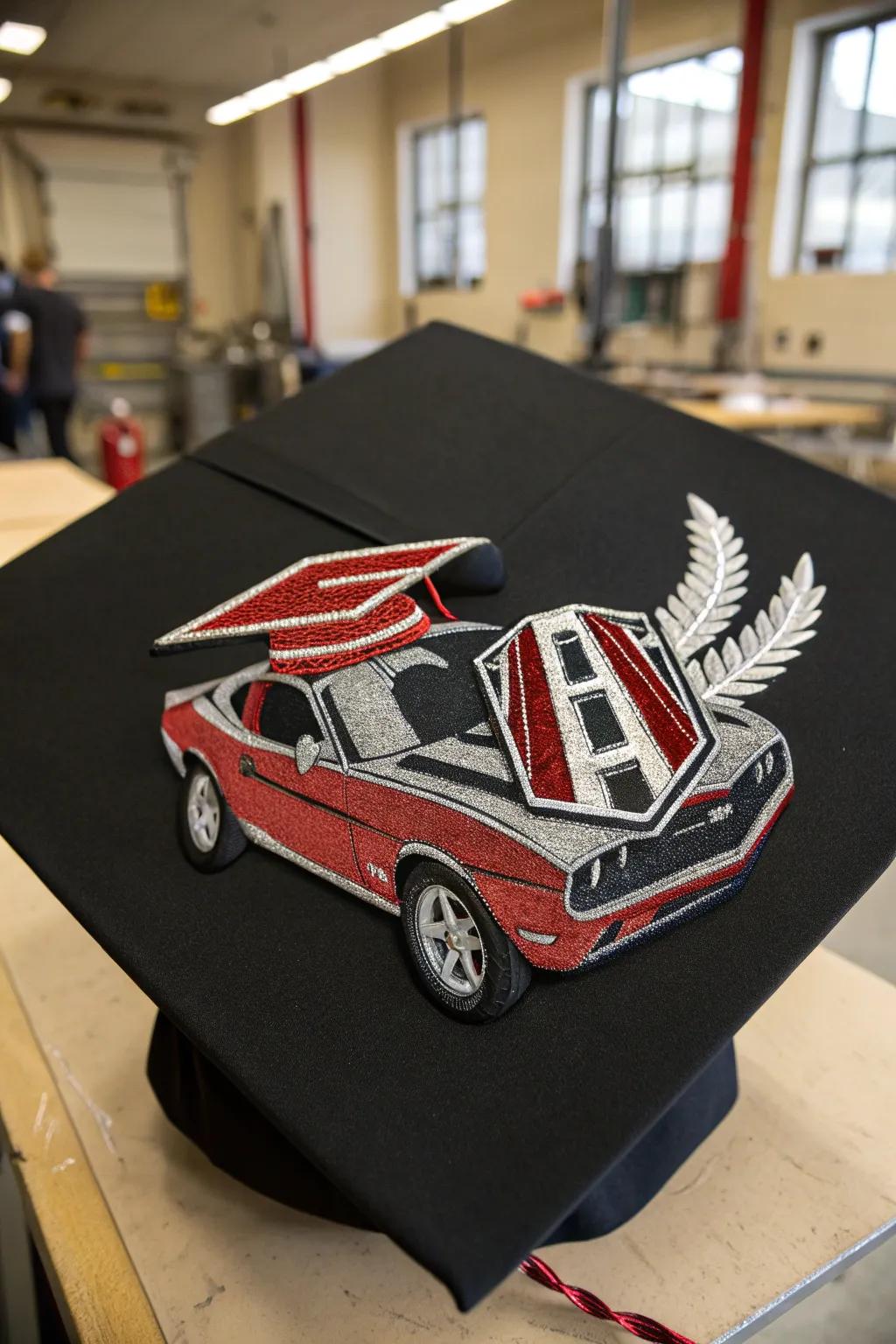 Drive your future with a custom car logo graduation cap—where passion meets craftsmanship.