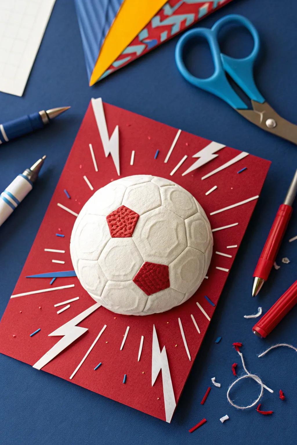 Score big with this sporty surprise card, perfect for any young athlete!