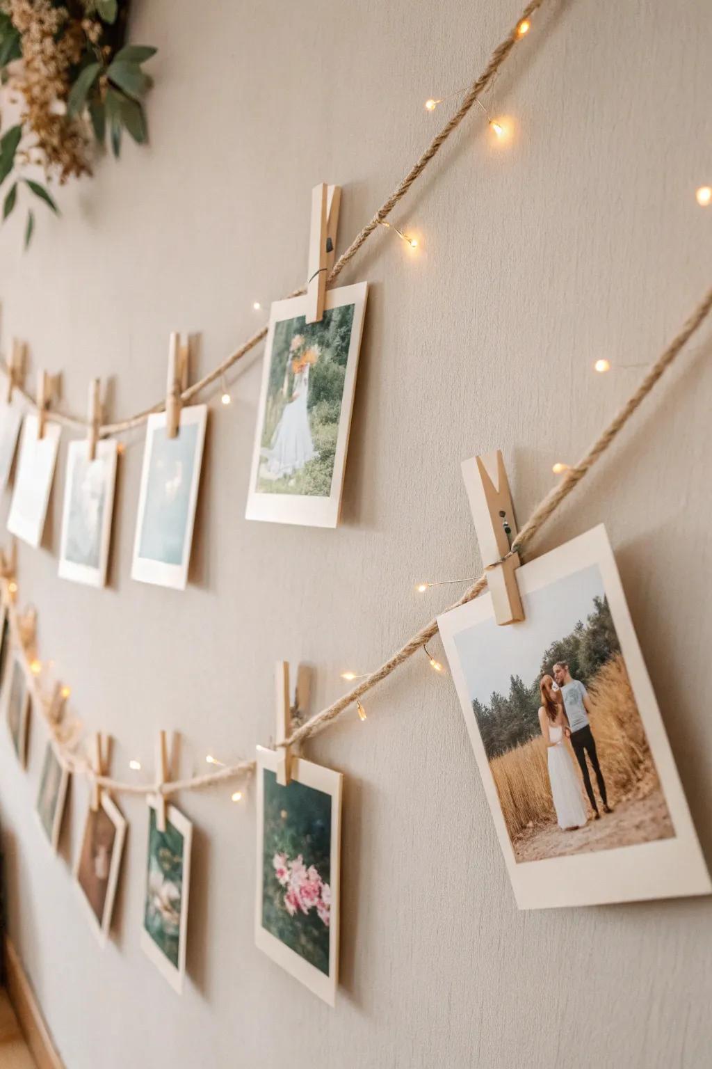 Add a touch of warmth and personalization to your space with this charming DIY photo garland. Perfect for celebrating life's beautiful moments.