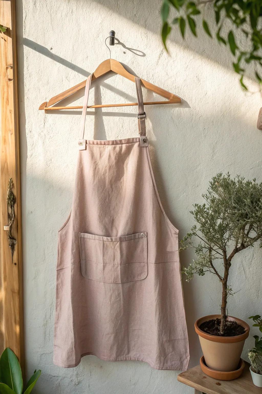 Embrace versatility with this stunning apron featuring a detachable bib—perfect for any occasion, from full coverage to a casual look.