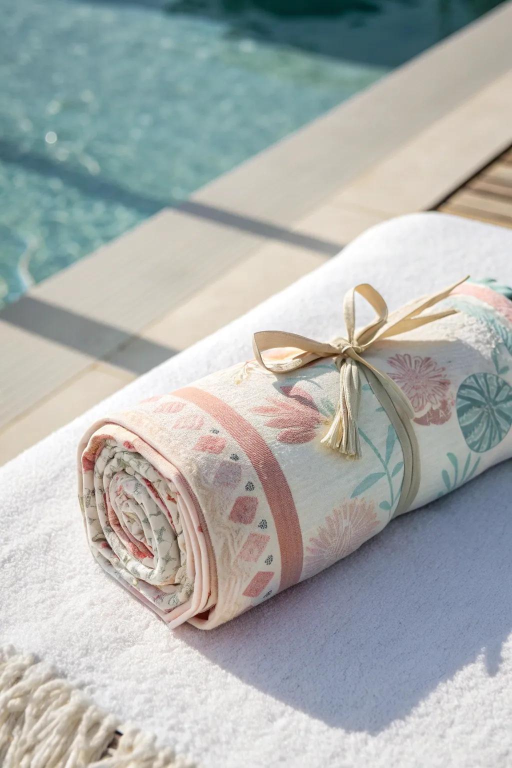 Transform your poolside into a cozy oasis with DIY beach towel cushions – the perfect blend of simplicity and style.