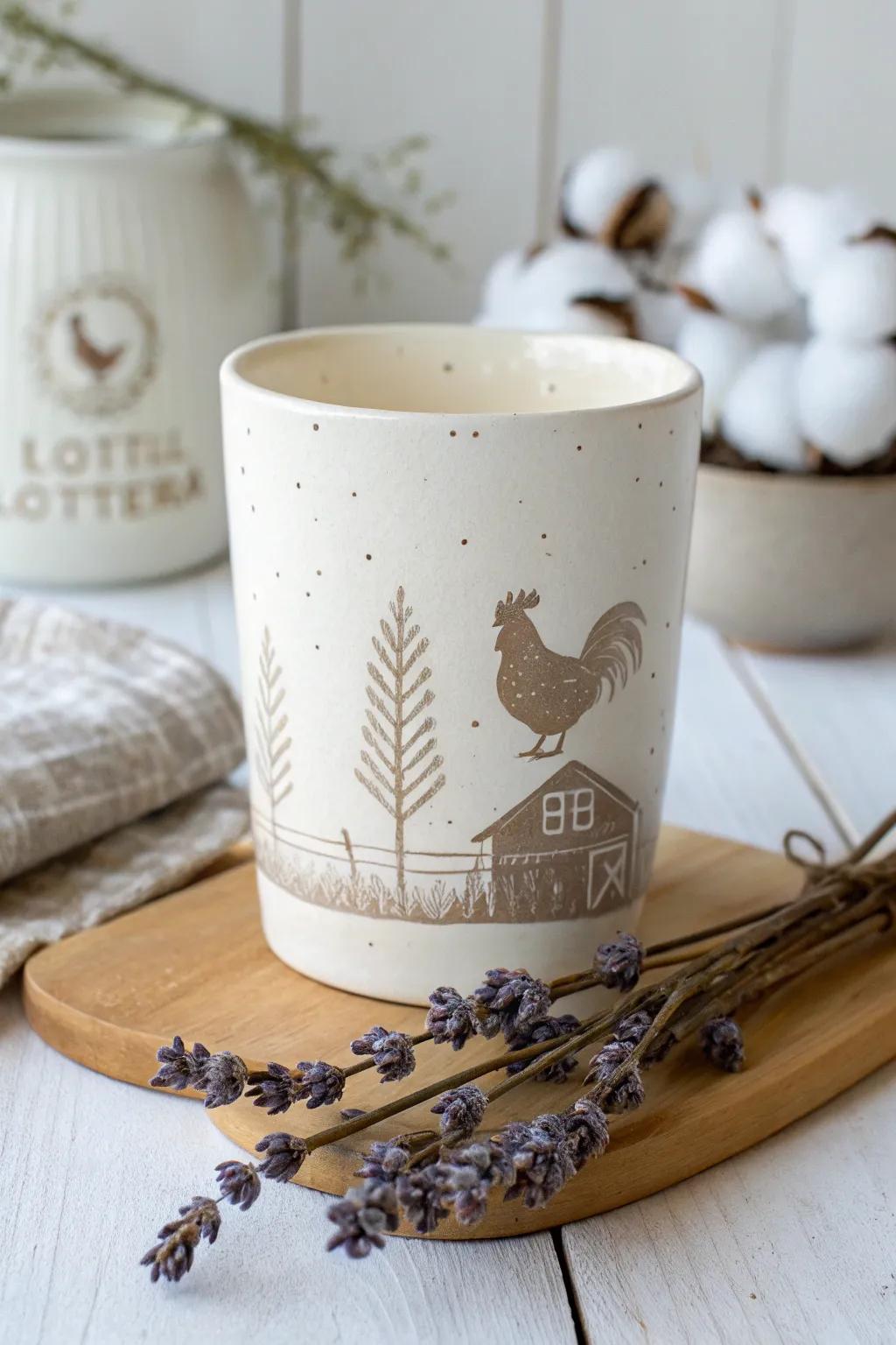 Sip in style with a touch of farmhouse charm, where rustic elegance meets minimalist beauty.