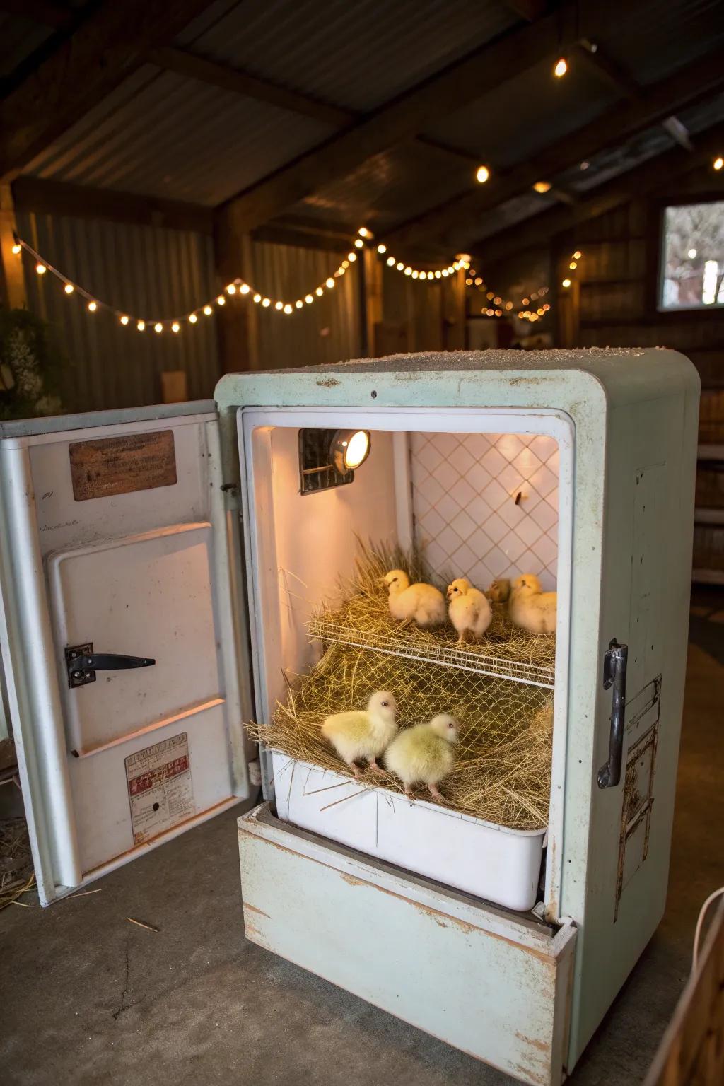 Give your old freezer a new lease on life as a cozy chicken brooder!