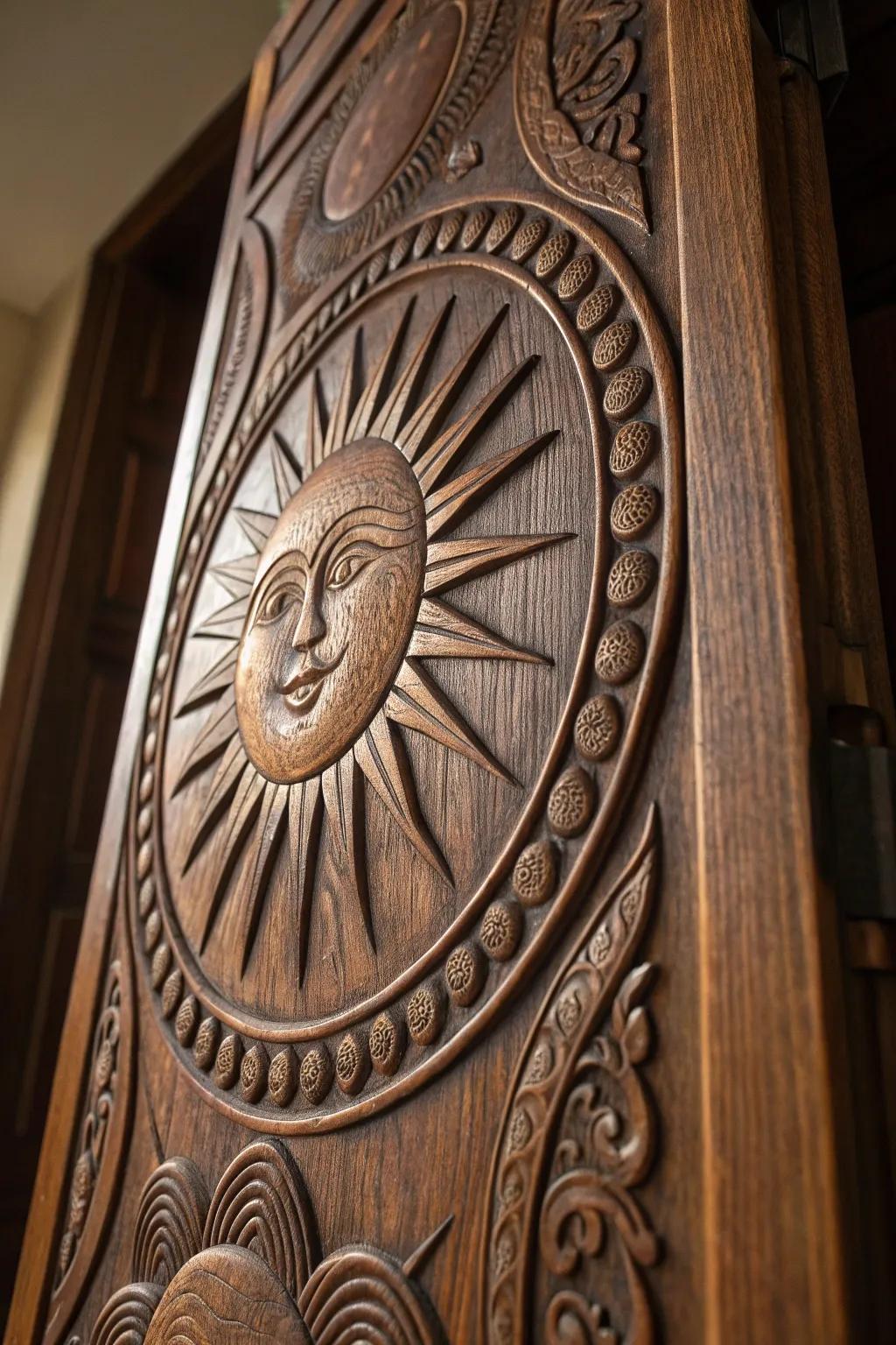 Capture the celestial beauty with these handcrafted sun and moon motifs.