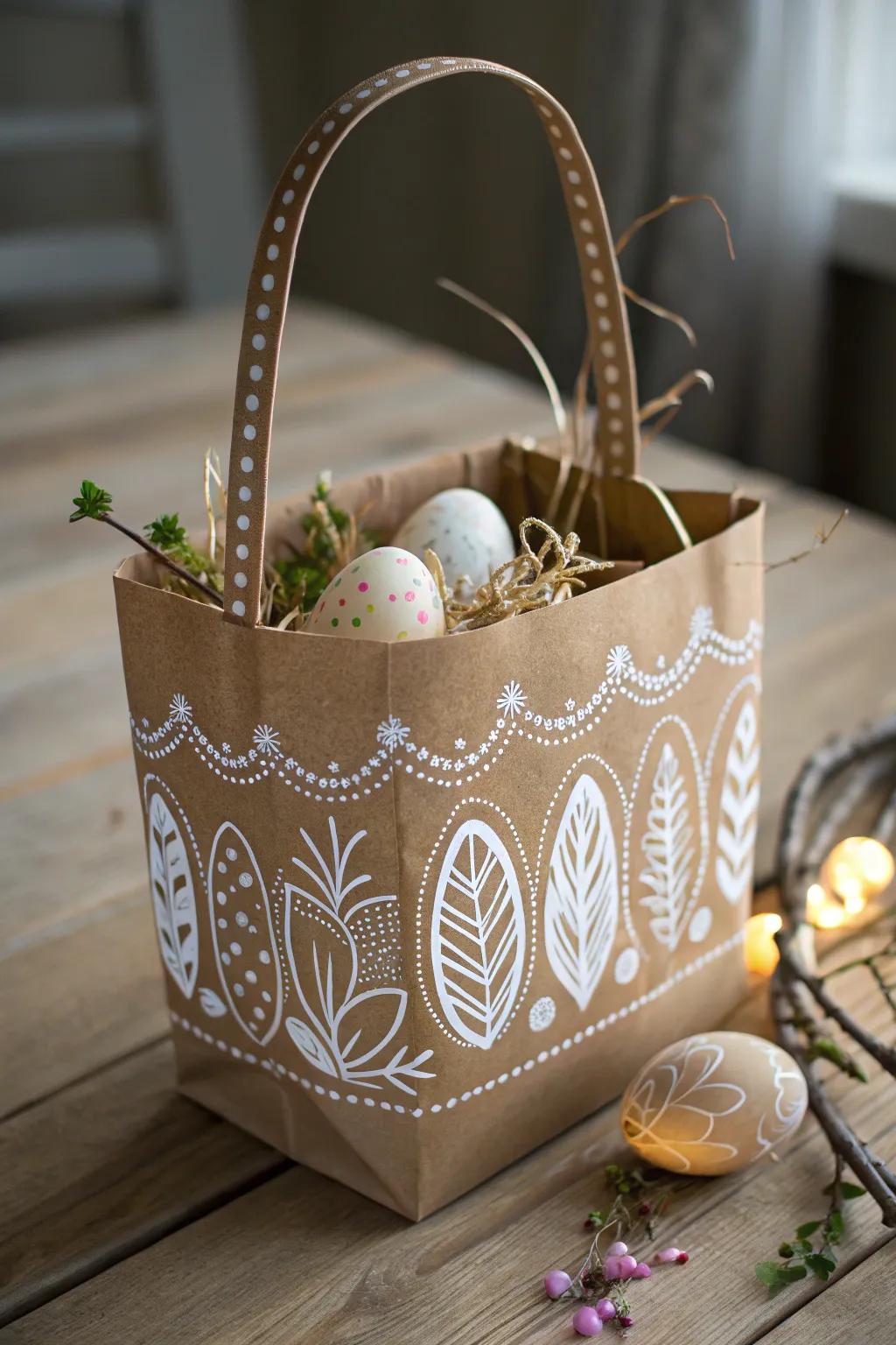 Illuminate your Easter with a magical glow-in-the-dark paper bag basket, where simplicity meets enchantment.