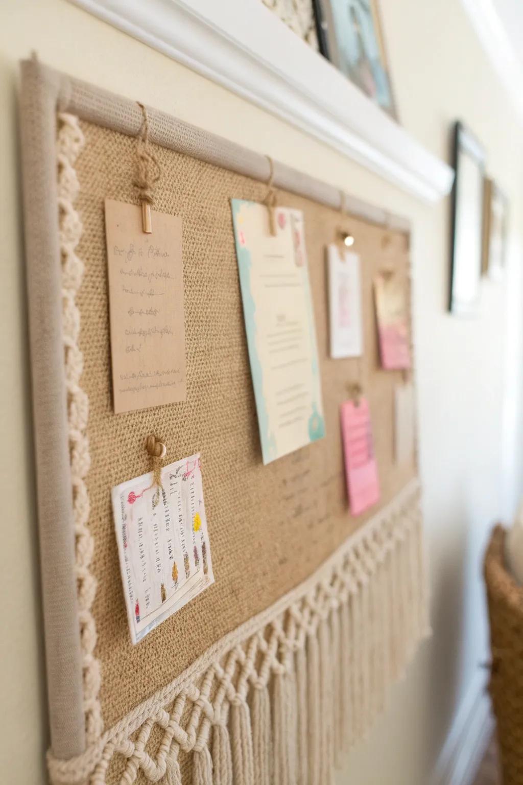 Start your day inspired with this charming burlap motivational board. 🌿✨
