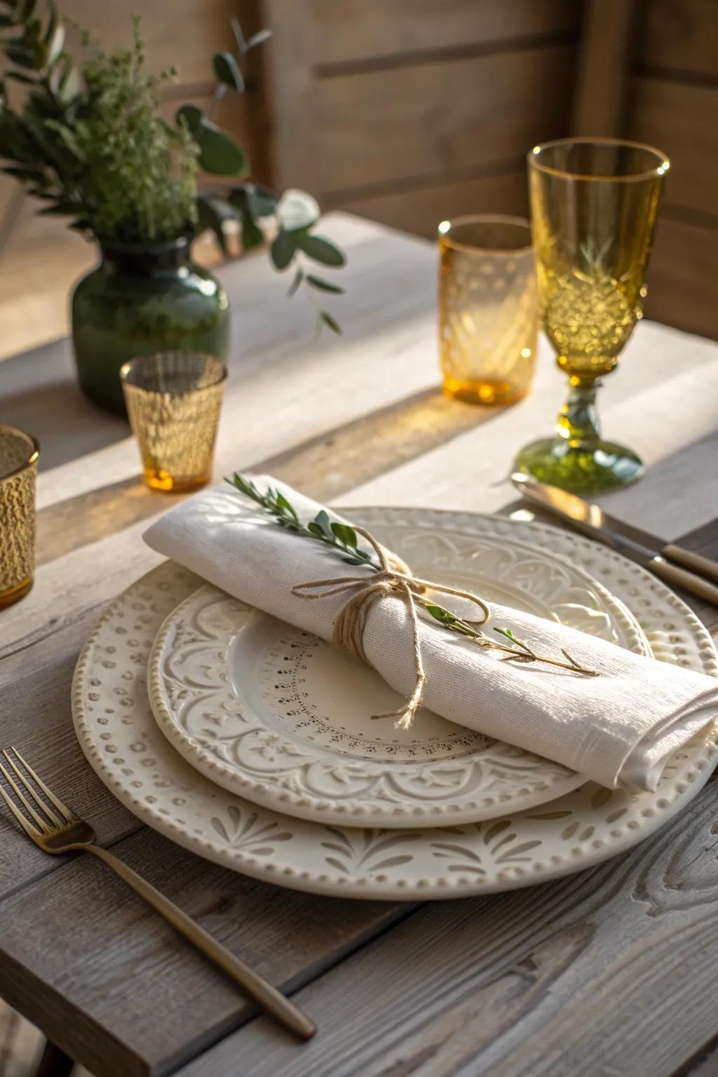 A table set for a beautiful surprise—adding an extra setting for the little one on the way. ✨💖 #ExpectingJoy