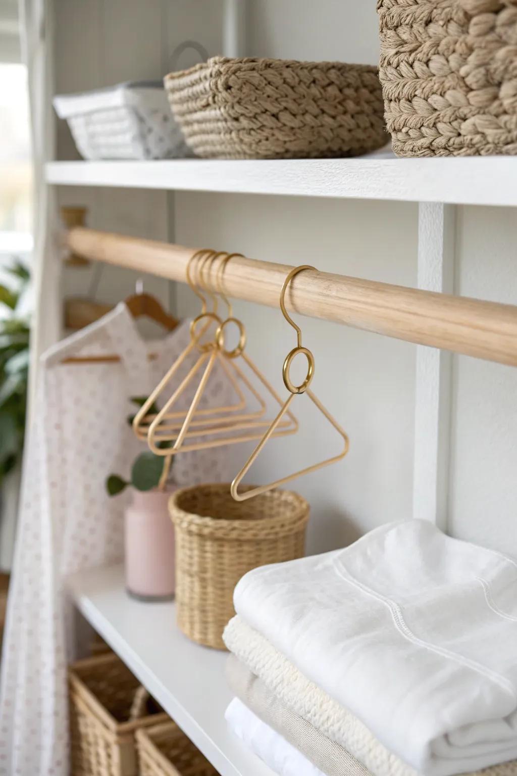 Elevate your space with a chic under-shelf hair clip organizer—where simplicity meets elegance!