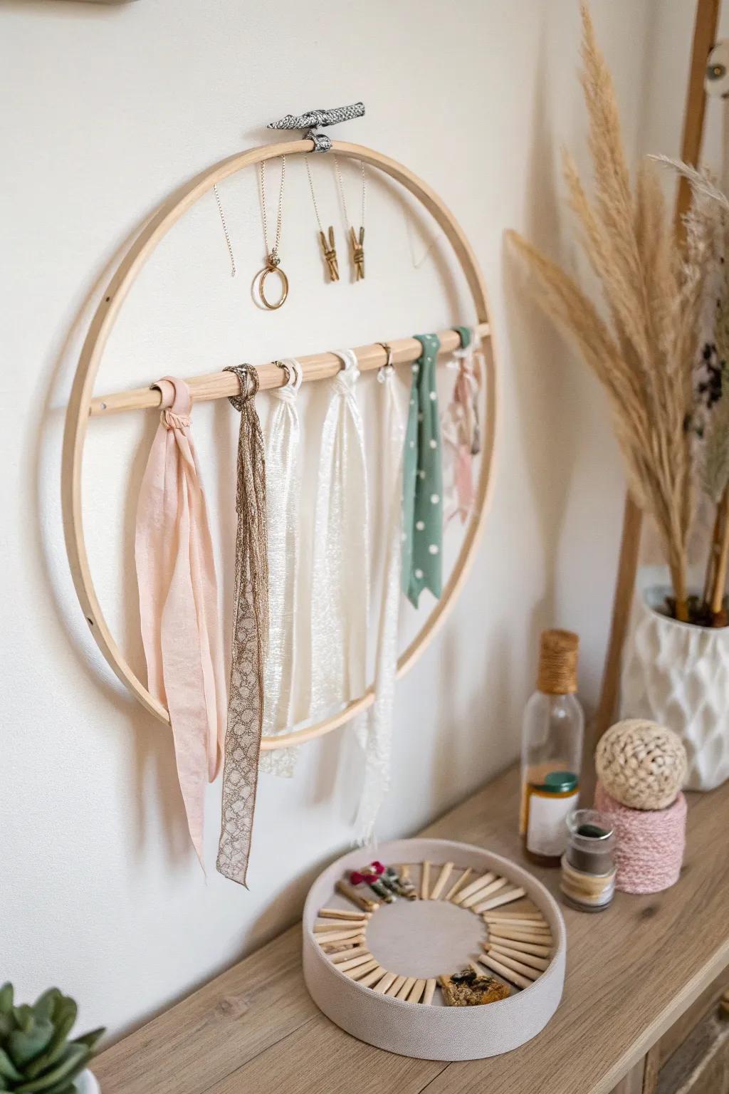 Transform your space with this chic DIY hair clip holder – a perfect blend of Scandinavian simplicity and Boho charm!