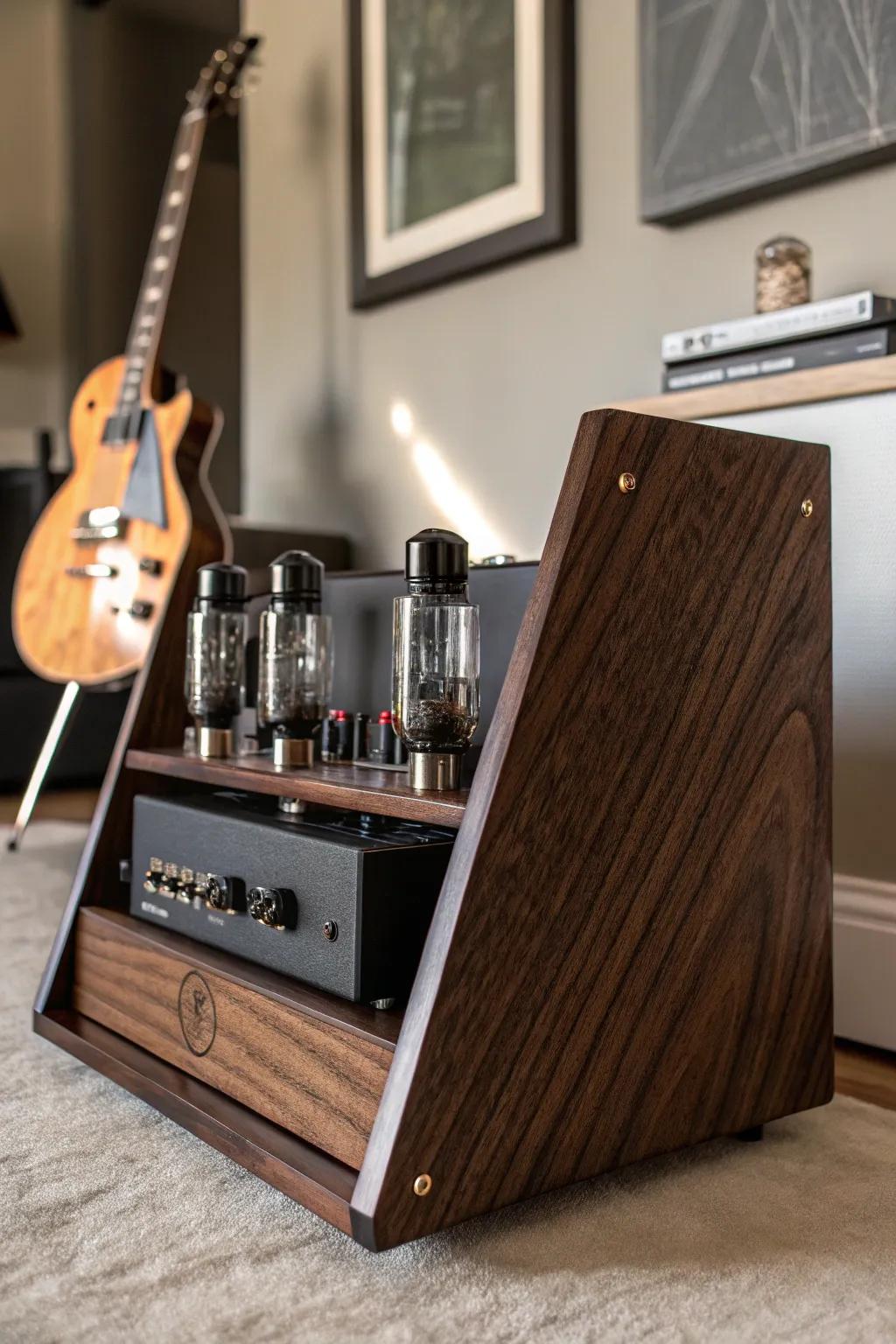 Elevate your sound with style: Discover the perfect angle for your amp.