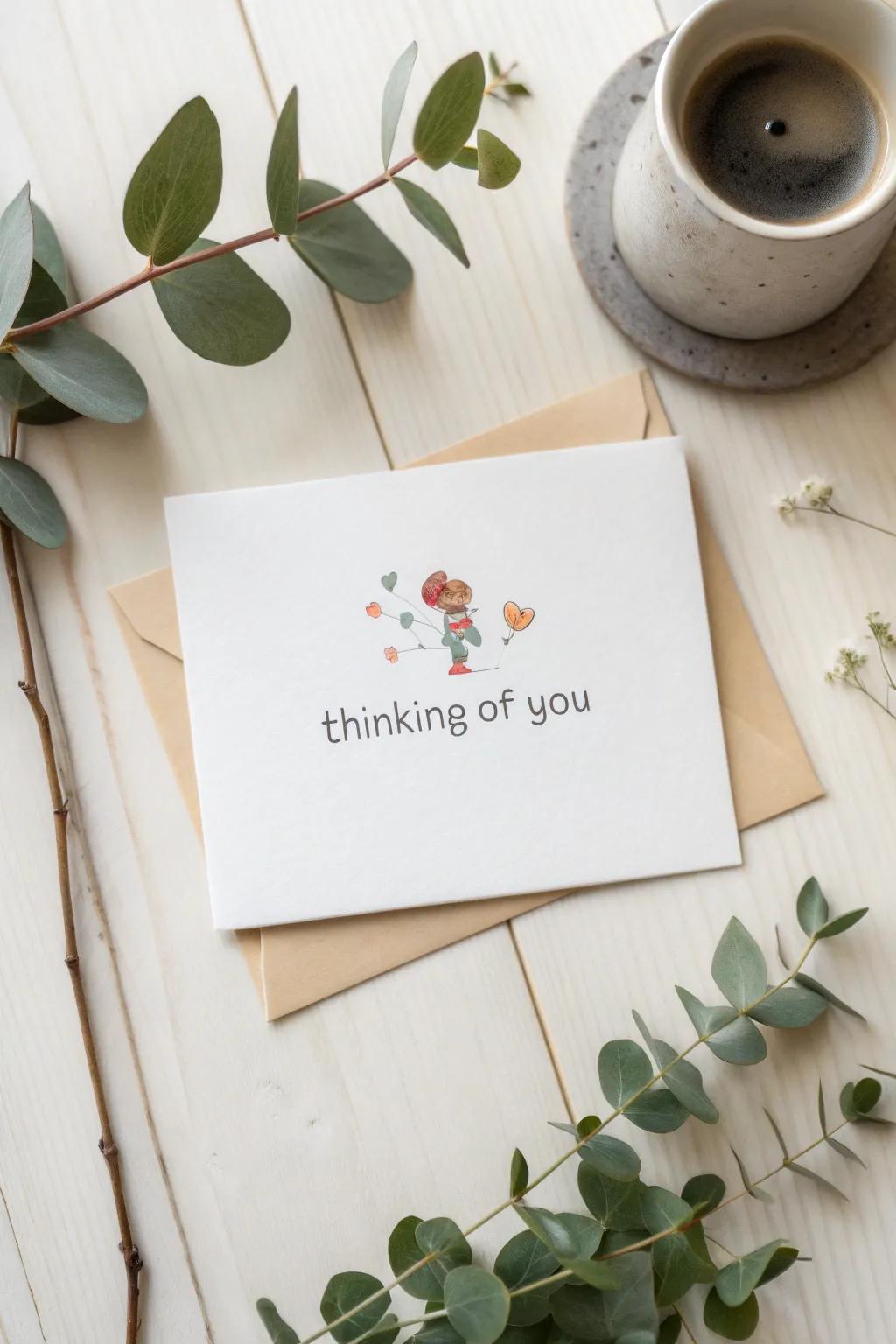 A thoughtfully designed card that speaks to shared memories and smiles. #ThinkingOfYou #ScandiBoho