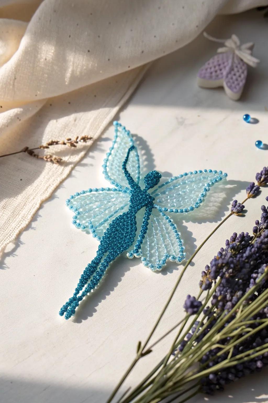 Whimsical Blue Fairy: A touch of magic for your minimalist haven.