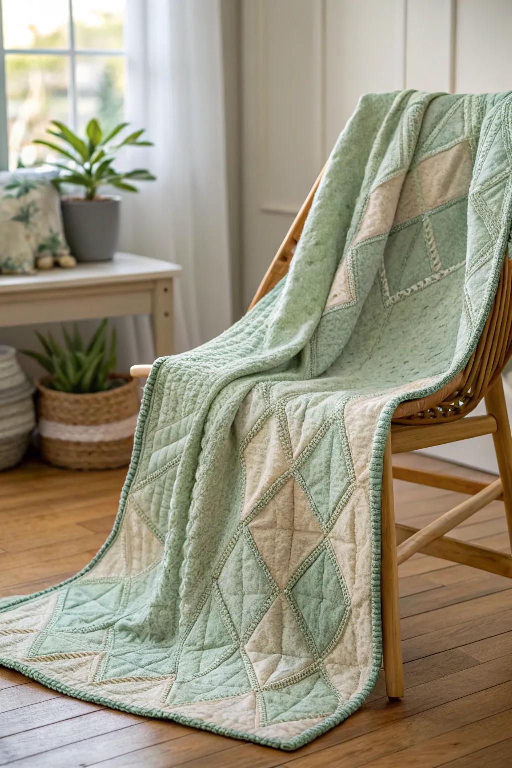 Embrace the beauty of simplicity with this charming crosshatch quilt, a perfect blend of Scandinavian minimalism and boho flair.