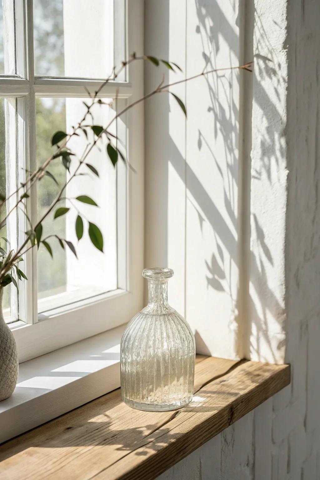 Embrace the delicate dance of light and shadow with a minimalist touch.