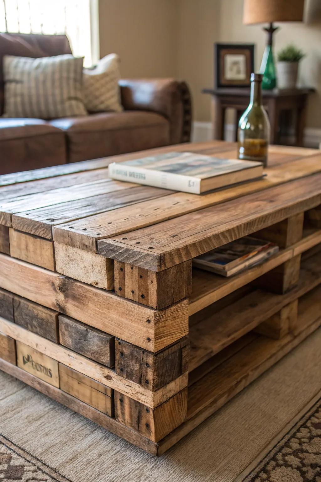 Transform your living space with this DIY rustic coffee table, where craftsmanship meets style.