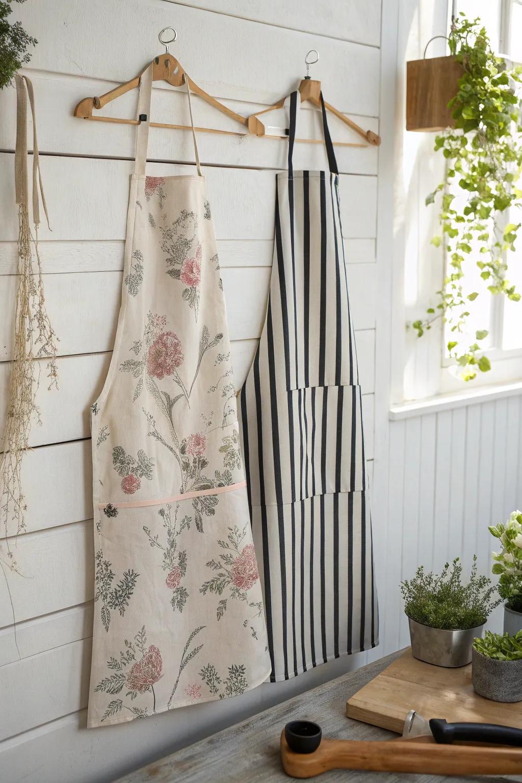 Double the style with our chic reversible apron – perfect for those who appreciate simplicity and versatility.