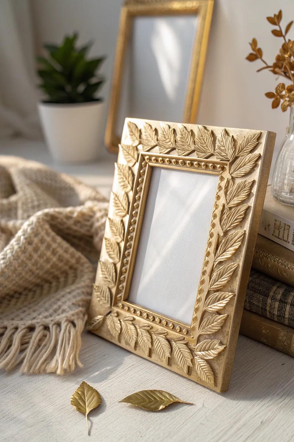 Transform your space with a touch of gold leaf luxury, perfect for those who cherish simplicity and elegance.