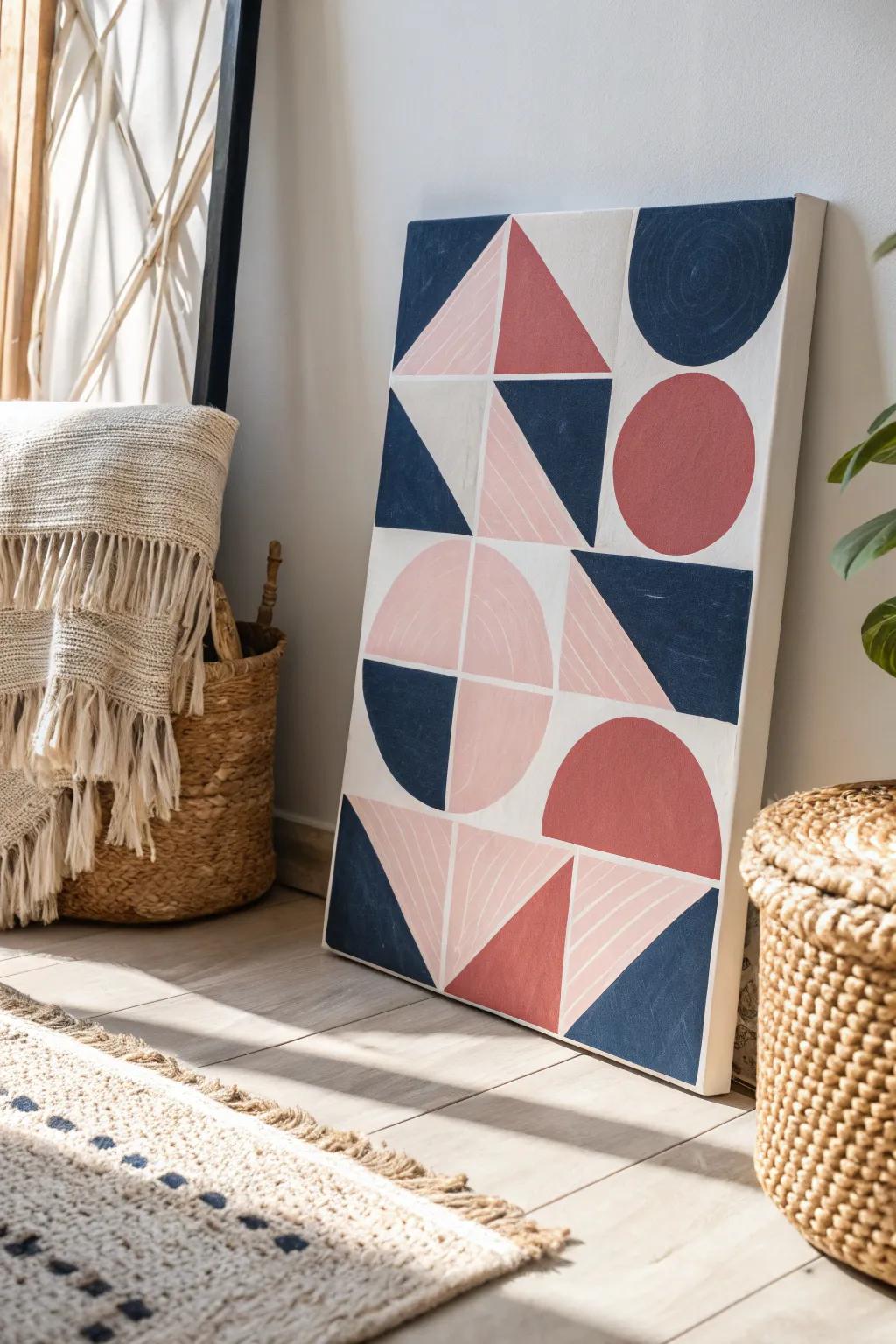 Bring modern elegance into your space with minimalist geometric art.