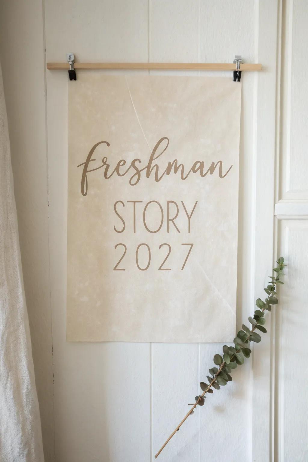 Begin your journey with 'Freshman Story 2027' — where simplicity meets elegance.