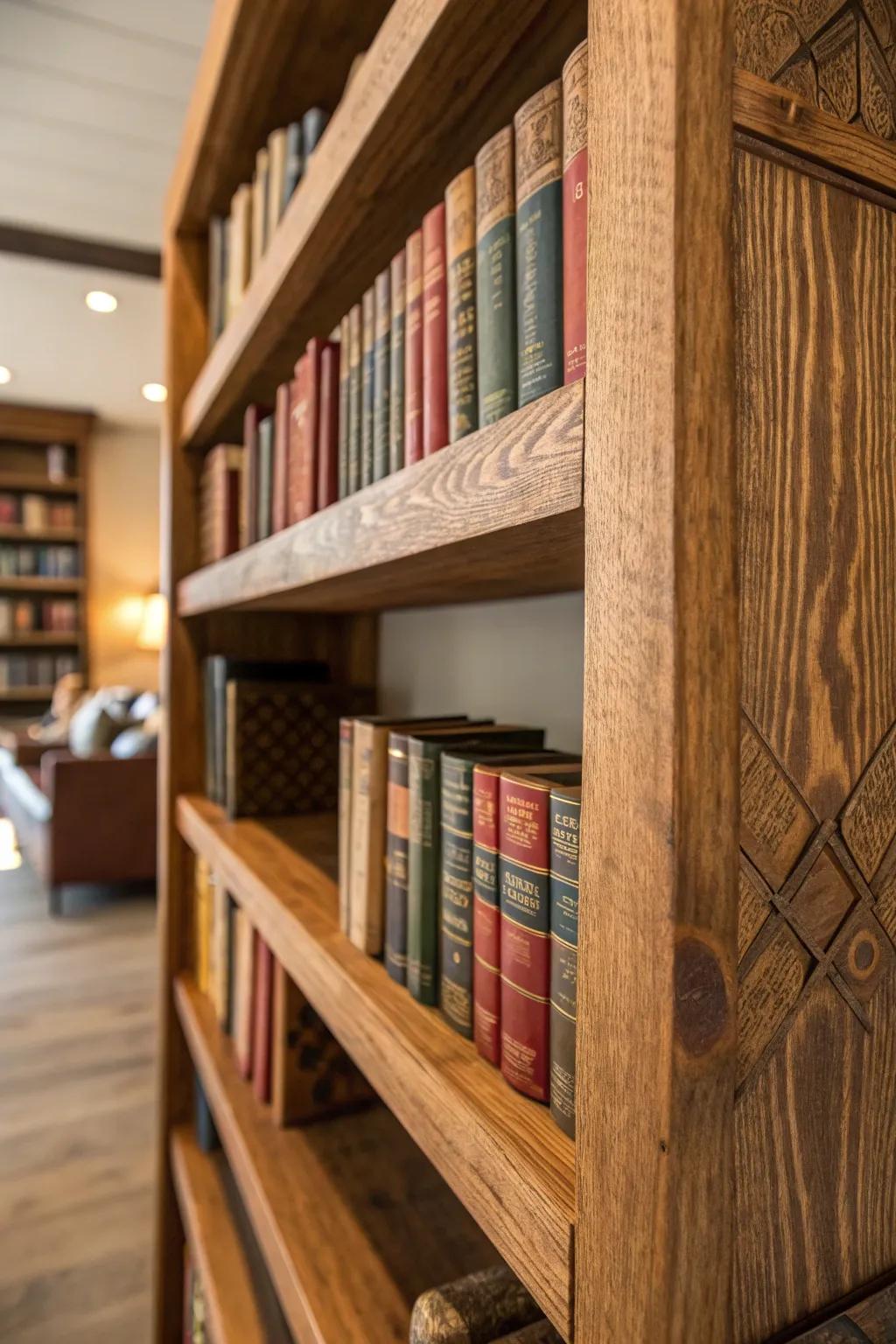 Transform your space with handcrafted elegance: A modern shelving unit for the discerning craftsman.