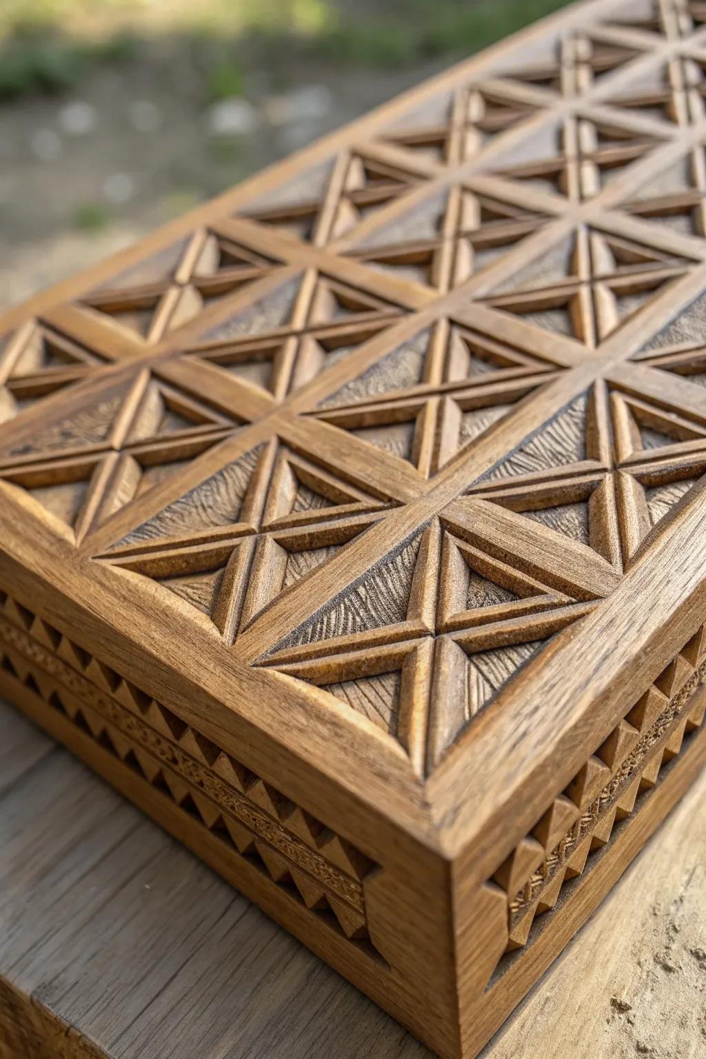 Master the art of wood carving with these simple yet stunning geometric designs.