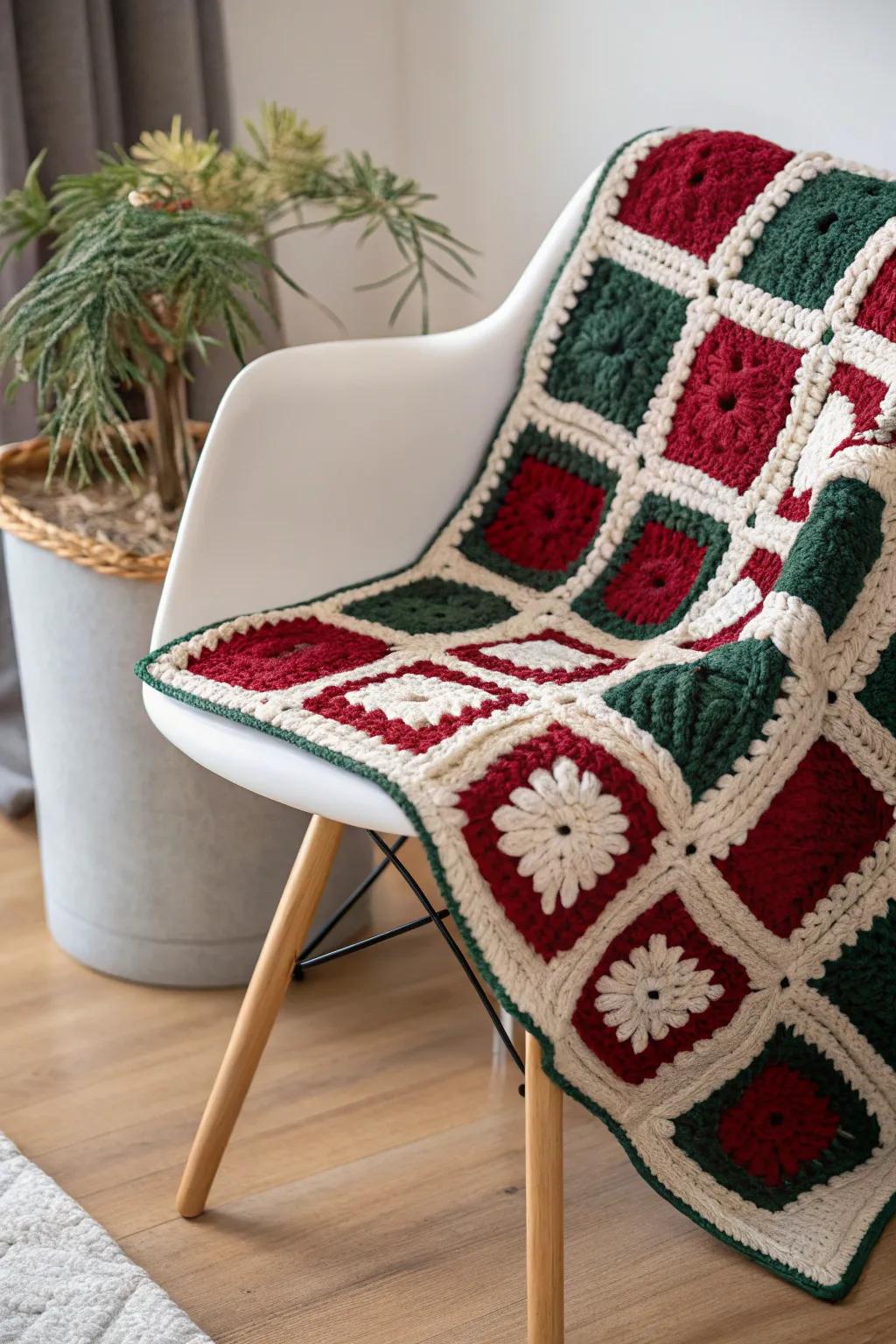 Wrap yourself in nostalgia and festive cheer with this Granny Square Delight.
