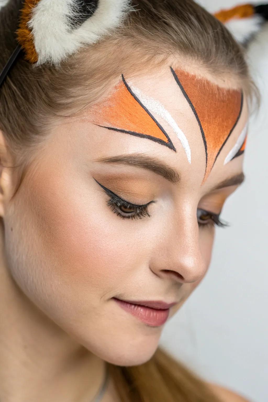 Unleash your inner fox with these minimalist yet bold painted ears!