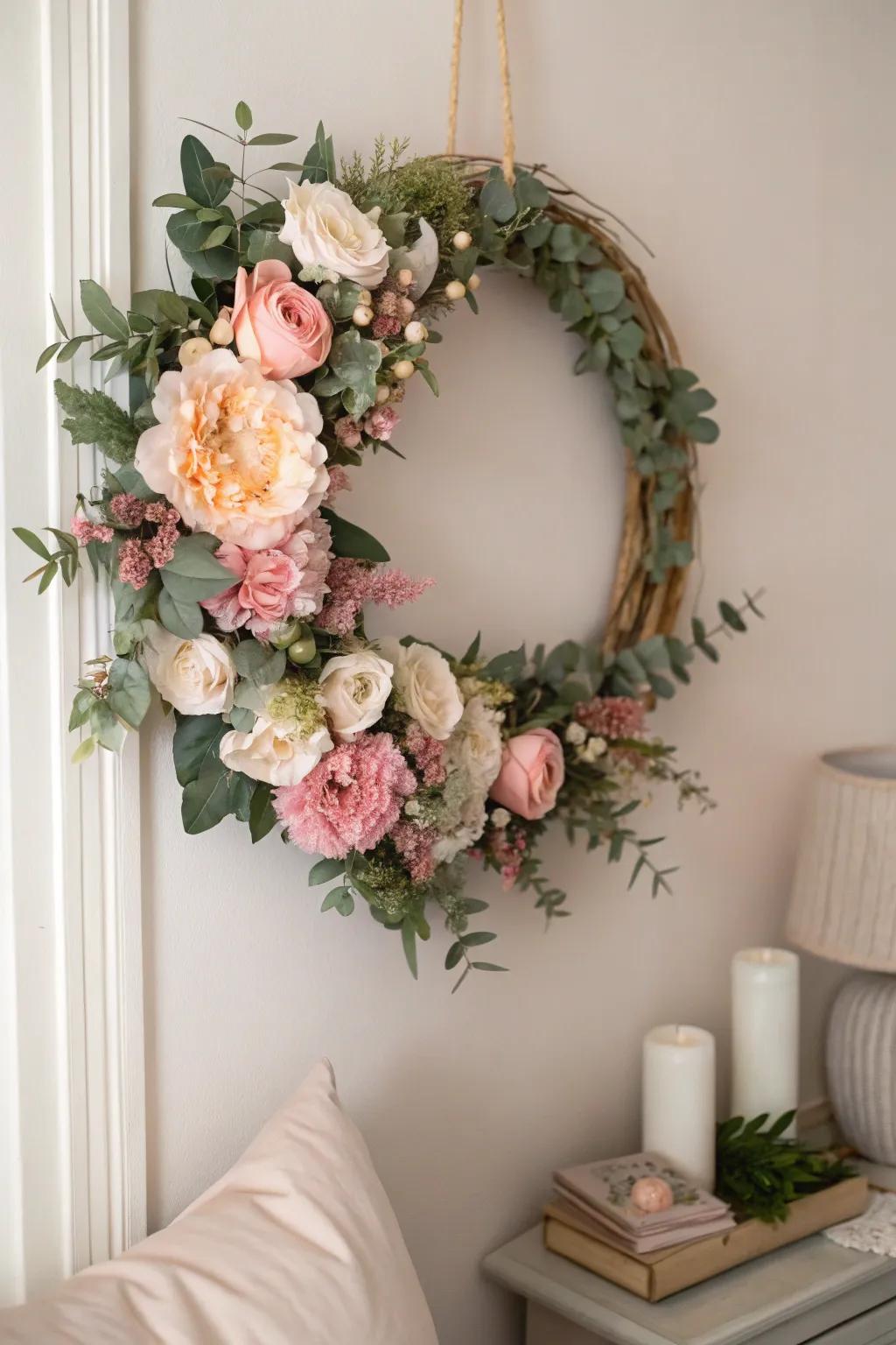 Elevate your space with this timeless DIY floral wreath, perfect for a touch of year-round elegance.