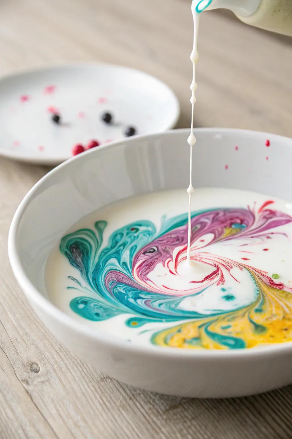 Create your own kitchen masterpiece with Magic Milk Art - where science meets creativity!