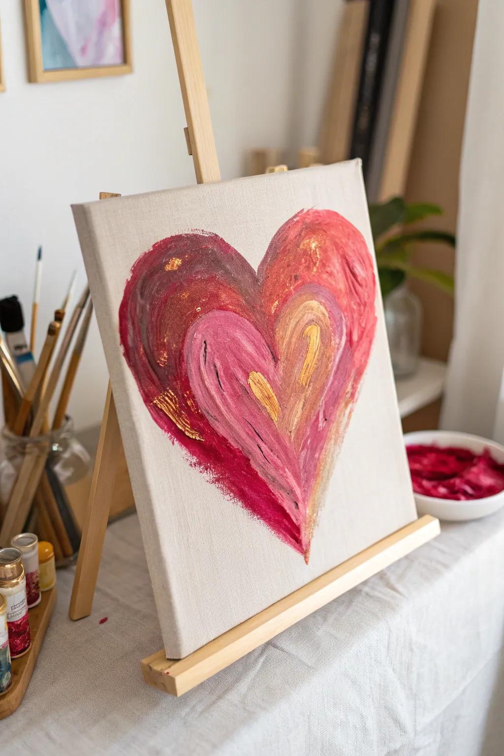 Celebrate love with a vibrant abstract heart—where simplicity meets bold expression.