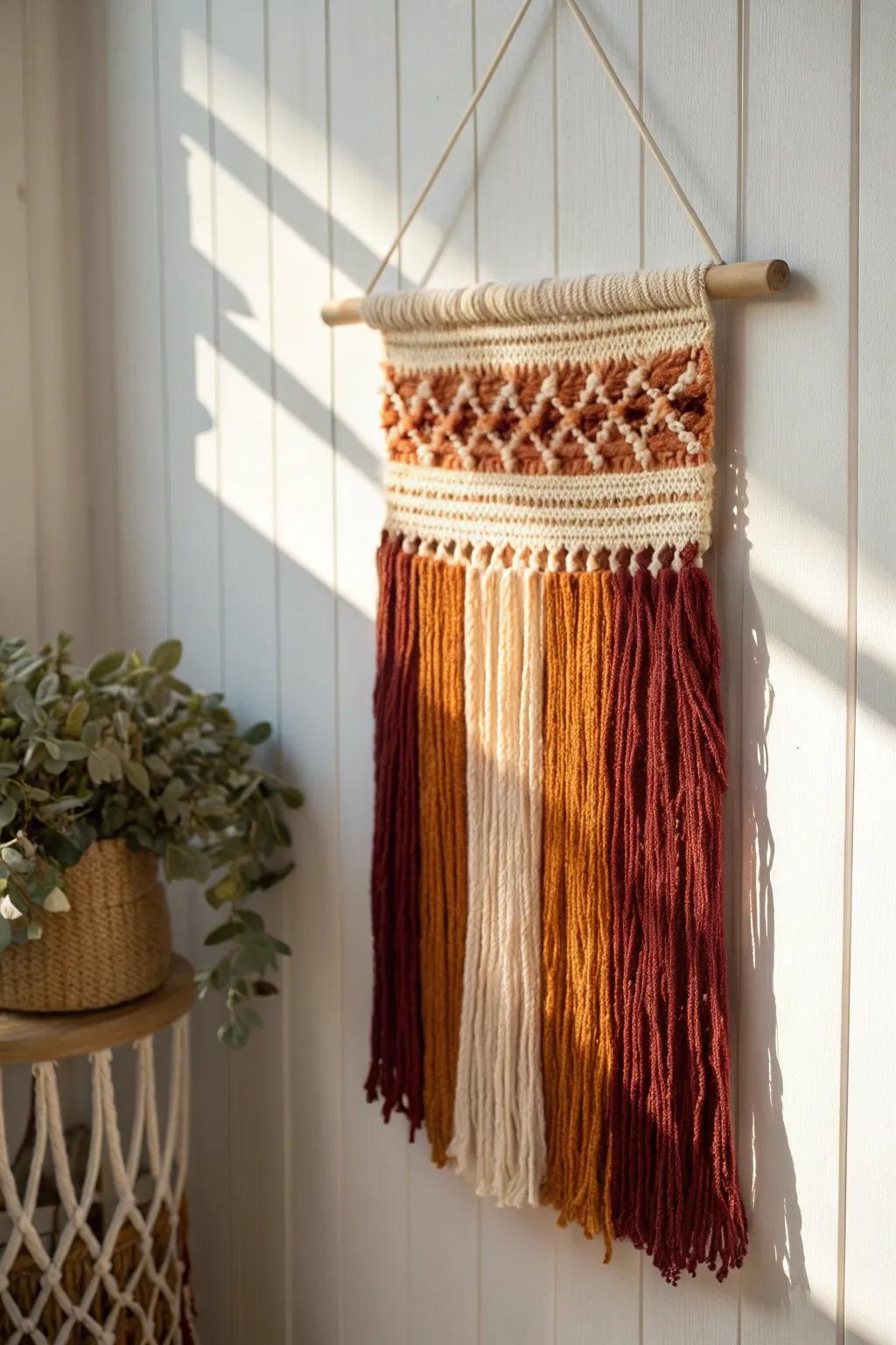 Transform your space with a unique bohemian wall hanging, where minimalism meets bold creativity.